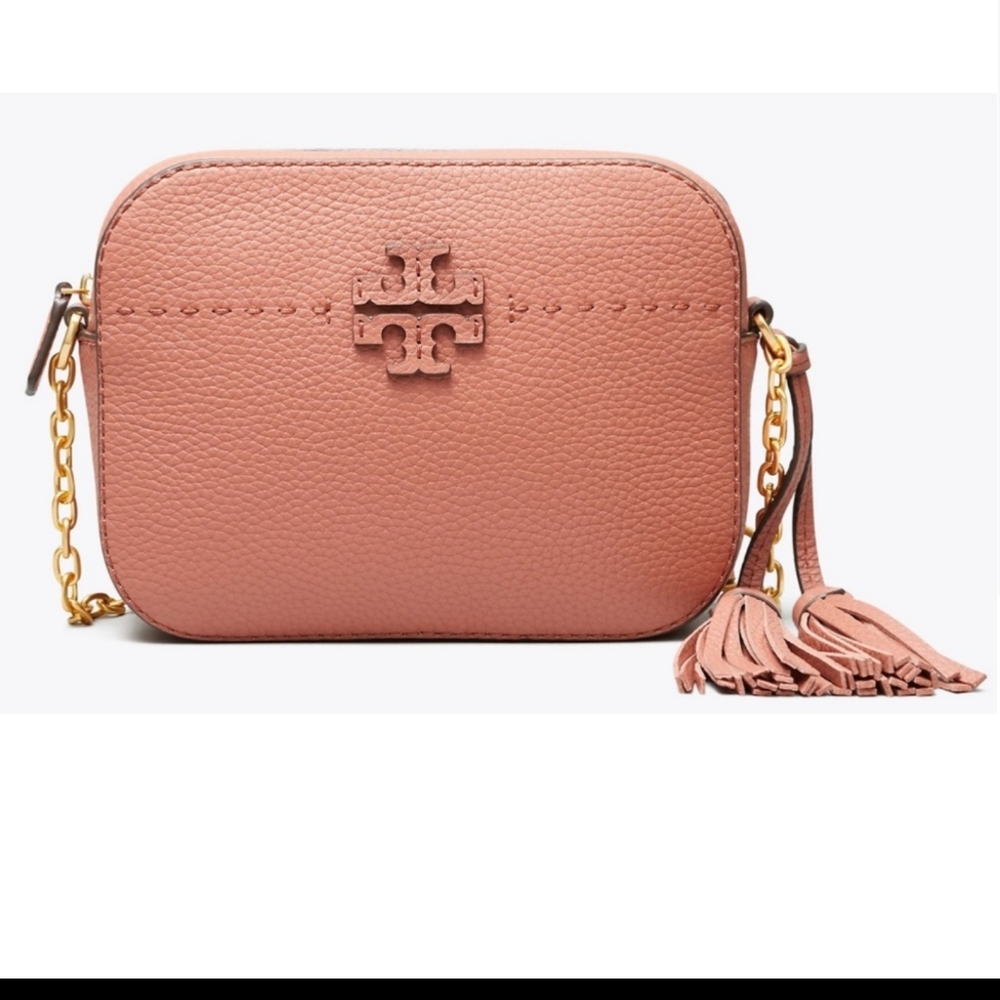 NWT Tory Burch MCGRAW camera bag dark cider